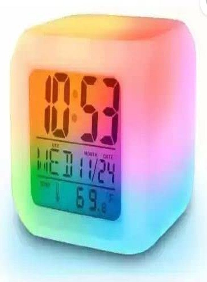 KADIO Plastic Digital White Clock, Pack of One?, 20W x 5H Centimeters - Image 1